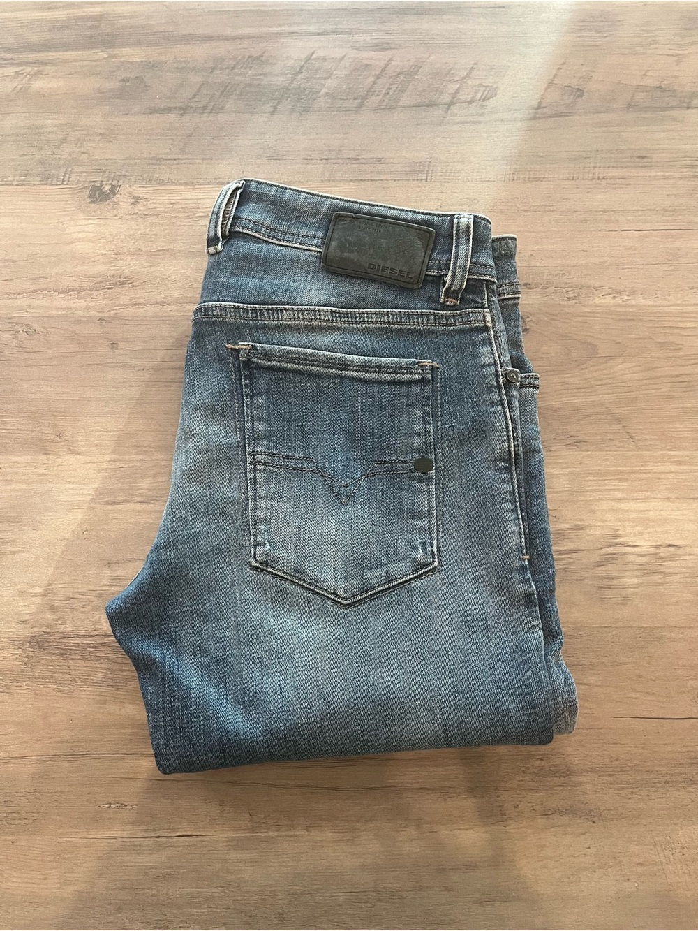 Diesel Slim Fit Blue Washed Jeans